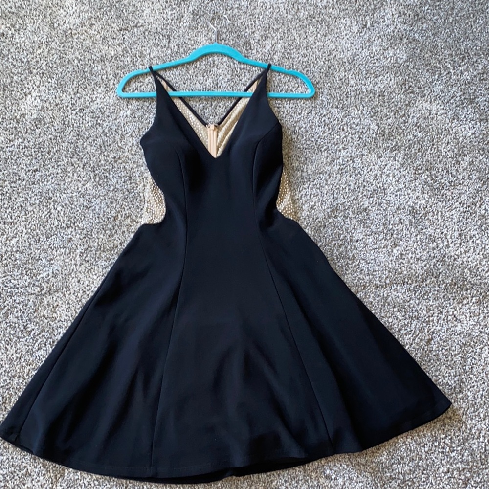 BRAND NEW, UNWORN, and WITH TAGS Black Dress with Rhinestoned Back